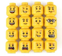 *Minifigs Male printed Head*20pcs DIY enlighten block brick part No. Compatible With Other Assembles Particles