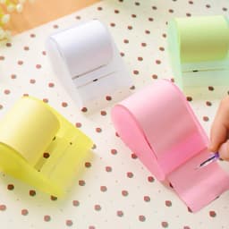 1Pcs/Set Adhesive Roll Sticky Notes With Dispensers Multi Color Posted Notes Style Craft Tape Dispensers Cute Stationery Sticker