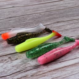 ATUENO 6pcs Super Soft Fishing Worm Lure 6.5cm 2.3g TPE Wobblers Artificial Shad Soft Bait