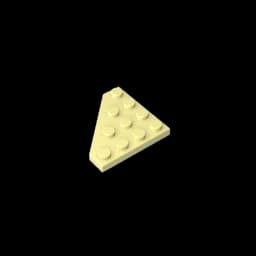 Gobricks GDS-554 Wedge, Plate 4 x 4 Cut Corner compatible with lego 30503 pieces of children's DIY Building Blocks Technical