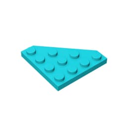 Gobricks GDS-554 Wedge, Plate 4 x 4 Cut Corner compatible with lego 30503 pieces of children's DIY Building Blocks Technical