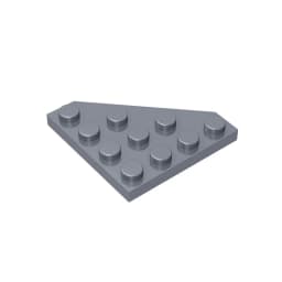 Gobricks GDS-554 Wedge, Plate 4 x 4 Cut Corner compatible with lego 30503 pieces of children's DIY Building Blocks Technical