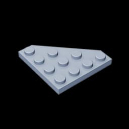 Gobricks GDS-554 Wedge, Plate 4 x 4 Cut Corner compatible with lego 30503 pieces of children's DIY Building Blocks Technical