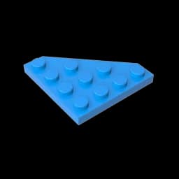 Gobricks GDS-554 Wedge, Plate 4 x 4 Cut Corner compatible with lego 30503 pieces of children's DIY Building Blocks Technical