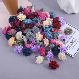 10/30/30Pcs Wholesale Artificial Mini Hydrangea Flower Head For Crafts Carnation Party Home Wedding DIY Wreaths Festival Decor