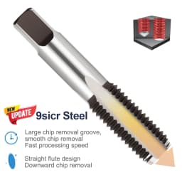 Thread Tap Drill Bit Set Screw Thread Taps M2-M16 Right Hand Metric Hand Taps 2pcs For Metalworking Plug Taps Tools