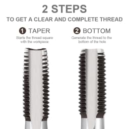 Thread Tap Drill Bit Set Screw Thread Taps M2-M16 Right Hand Metric Hand Taps 2pcs For Metalworking Plug Taps Tools