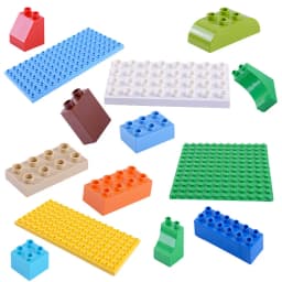 12PCS/LOT High Bricks 1x2 DIY Classic Education Big Building Blocks Compatible Large Brick Creates Plastic Toys For Children