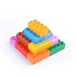 12PCS/LOT High Bricks 1x2 DIY Classic Education Big Building Blocks Compatible Large Brick Creates Plastic Toys For Children