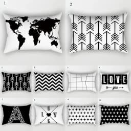 Black and White Pillowcase Decorative Cushion Cover Sofa