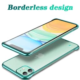 Plating PC Hard Frameless Phone Case For iPhone 11 12 13 14 15 16Pro Max XSMAX X XR XS 7 8PLUS Glossy Boundless Clear Back Cover