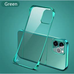 Plating PC Hard Frameless Phone Case For iPhone 11 12 13 14 15 16Pro Max XSMAX X XR XS 7 8PLUS Glossy Boundless Clear Back Cover
