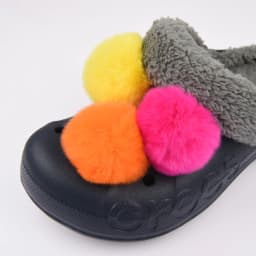 Single Sale Real Fur Pompom Fluffy Shoe Charms Multi-color Plush Ball Shoes Accessories Boys Girls Garden Sandals Decorations