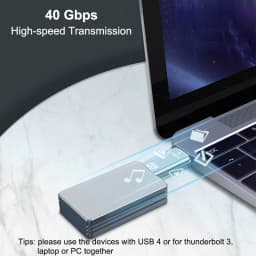 USB C to Type C USB 4 40Gbps Thunderbolt 3 Data Sync Converter Adapter USB 4 Extension Cable for Macbook Pro Air Dell Laptop