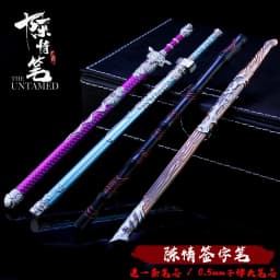 Mo Dao Zu Shi Anime Manga Peripheral Office Supplies Metal Pen The Untamed Animation Derivatives Knife Sword Model Pens