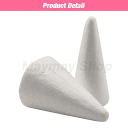 Christmas Polystyrene Styrofoam Cone Flat Foam Cone For Handmade Craft DIY Accessory Party Celebration Festival Decorations