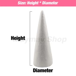 Christmas Polystyrene Styrofoam Cone Flat Foam Cone For Handmade Craft DIY Accessory Party Celebration Festival Decorations
