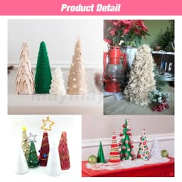 Christmas Polystyrene Styrofoam Cone Flat Foam Cone For Handmade Craft DIY Accessory Party Celebration Festival Decorations