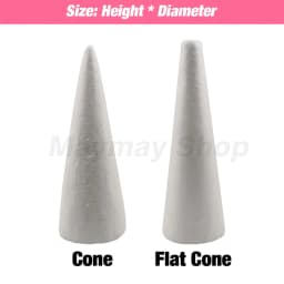 Christmas Polystyrene Styrofoam Cone Flat Foam Cone For Handmade Craft DIY Accessory Party Celebration Festival Decorations