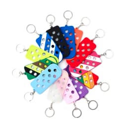 1PCS Luggage Tag Hole Keyring for Shoe Charms Decoration Keychain Suitable For Handbag Key Fluorescent Accessory Decoration