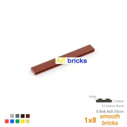 50pcs Bulk Building Blocks Figure Bricks Smooth 1x8 10Colors Educational Creative Toy for Children Size Compatible With 4162