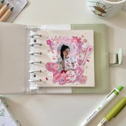 Sharkbang Macaroon A7 Square PU Binder Diary Notebook Journals Agenda Planner DIY Idol Kpop Collect Book Gift Set Stationery