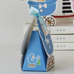 10/20/30pcs Laser Cut Stroller Candy Box Baby Carriage Favor Gift Box Baby Shower Bag With Ribbon Birthday Party Favor Supplies