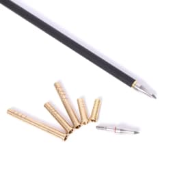 6pcs Archery Insert Copper Brass Base Connector 37/50/100/150/200 Grain for Diameter 6.2mm Arrow Shaft Hunting Shooting Accessor