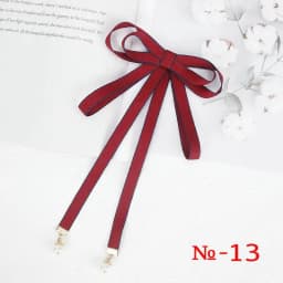 Pearl Ribbon Brooch Pin Women Bow Tie Vintage School Girl White Collar Jewelry Bowknot Shirts Necktie Candy Color Red Butterfly