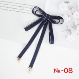 Pearl Ribbon Brooch Pin Women Bow Tie Vintage School Girl White Collar Jewelry Bowknot Shirts Necktie Candy Color Red Butterfly