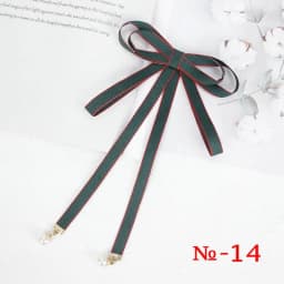 Pearl Ribbon Brooch Pin Women Bow Tie Vintage School Girl White Collar Jewelry Bowknot Shirts Necktie Candy Color Red Butterfly