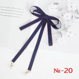 Pearl Ribbon Brooch Pin Women Bow Tie Vintage School Girl White Collar Jewelry Bowknot Shirts Necktie Candy Color Red Butterfly