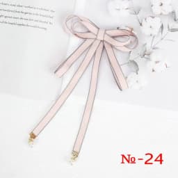 Pearl Ribbon Brooch Pin Women Bow Tie Vintage School Girl White Collar Jewelry Bowknot Shirts Necktie Candy Color Red Butterfly