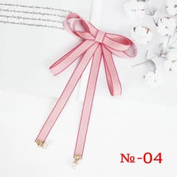 Pearl Ribbon Brooch Pin Women Bow Tie Vintage School Girl White Collar Jewelry Bowknot Shirts Necktie Candy Color Red Butterfly