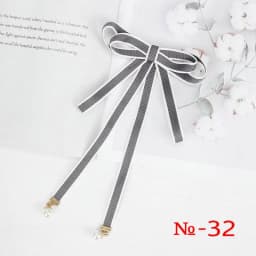 Pearl Ribbon Brooch Pin Women Bow Tie Vintage School Girl White Collar Jewelry Bowknot Shirts Necktie Candy Color Red Butterfly