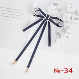Pearl Ribbon Brooch Pin Women Bow Tie Vintage School Girl White Collar Jewelry Bowknot Shirts Necktie Candy Color Red Butterfly