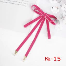 Pearl Ribbon Brooch Pin Women Bow Tie Vintage School Girl White Collar Jewelry Bowknot Shirts Necktie Candy Color Red Butterfly
