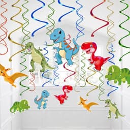 Dinosaur Hanging Swirls Jurassic Dino Ceiling Hanging Garlands Supplies kids Dinosaur Birthday Party Decorations kids Gift