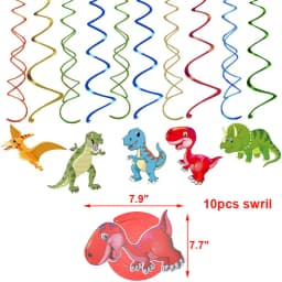 Dinosaur Hanging Swirls Jurassic Dino Ceiling Hanging Garlands Supplies kids Dinosaur Birthday Party Decorations kids Gift
