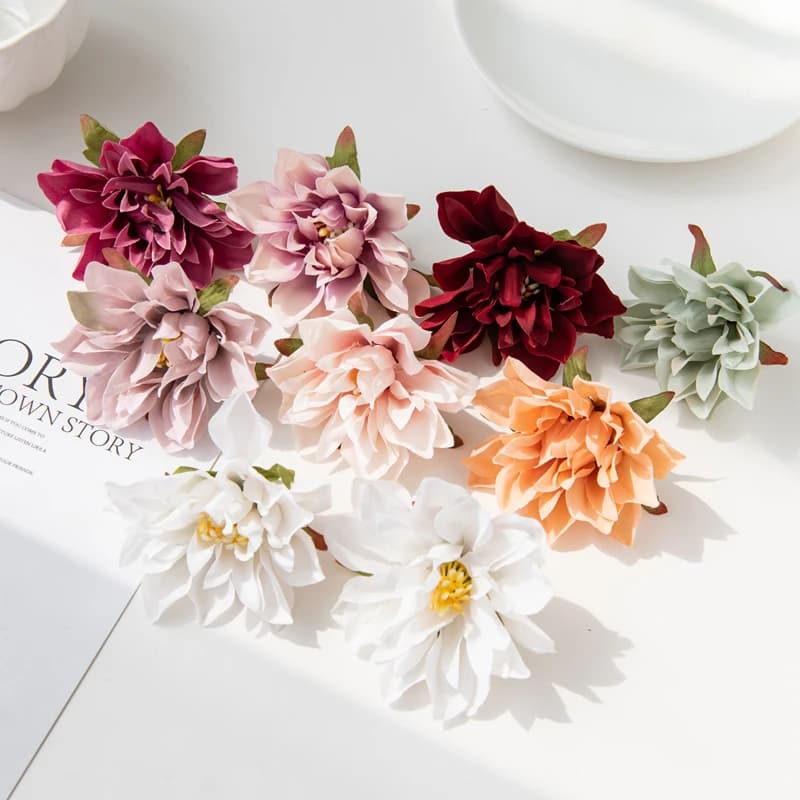 20PC Artificial Flowers Silk Gerbera Stamen New Year's Eve Decorations Home Wedding Garden Rose Arch Christmas Garland Brooch