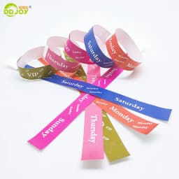 100pcs Count Daily Identification Bracelets Disposiable Tickets Admission Paper Tyvek Wristbands For VIP/ Monday/Saturday