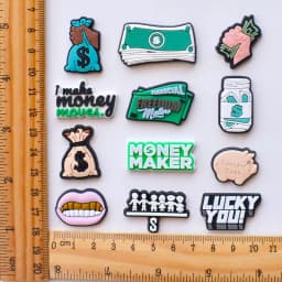 Hot 1pcs Money Shoe Charms for Crocs Accessories Charms Clog Sandals Decoration Shoe Pins Women Men Adults Party Favor