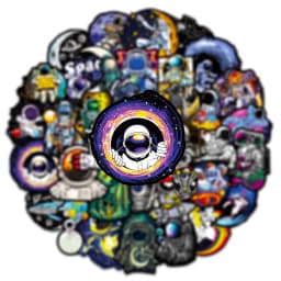 10/30/50PCS Cute Outer Space Astronaut Graffiti Stickers Decal DIY Phone Scrapbook Luggage Helmet Cartoon Joke Sticker Kid Toy