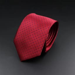 Classic Dot Geometry Men Ties Red Blue Black Jacquard 7cm Necktie  Fashion Party Wedding Business Slim Suit Shirt Accessories