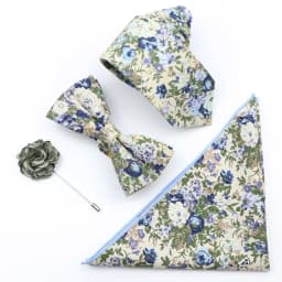 New Colorful Cotton Floral Men Tie Brooch Set Pink White Yellow Necktie Bowtie Suit Vintage For Groom Business Wedding Party