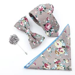 New Colorful Cotton Floral Men Tie Brooch Set Pink White Yellow Necktie Bowtie Suit Vintage For Groom Business Wedding Party
