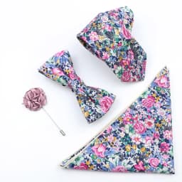 New Colorful Cotton Floral Men Tie Brooch Set Pink White Yellow Necktie Bowtie Suit Vintage For Groom Business Wedding Party
