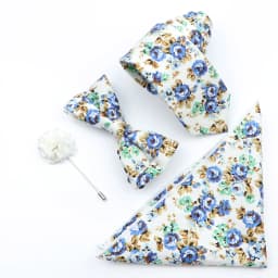 New Colorful Cotton Floral Men Tie Brooch Set Pink White Yellow Necktie Bowtie Suit Vintage For Groom Business Wedding Party