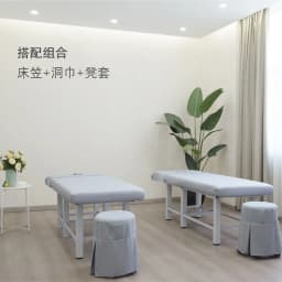 Massage Table Bed Fitted Sheet Elastic Full Cover Rubber Band Massage SPA Treatment Bed Cover with Hole