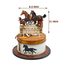 Horse Cake Decoration Horse Realistic Toy Pony Figures Walking Animal Mini Barn Toys Kids  Cowboy Birthday Party Supplie